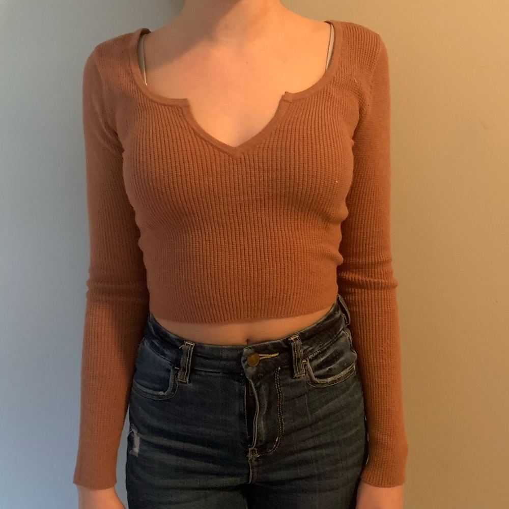 PacSun LA hearts Long sleeve crop top